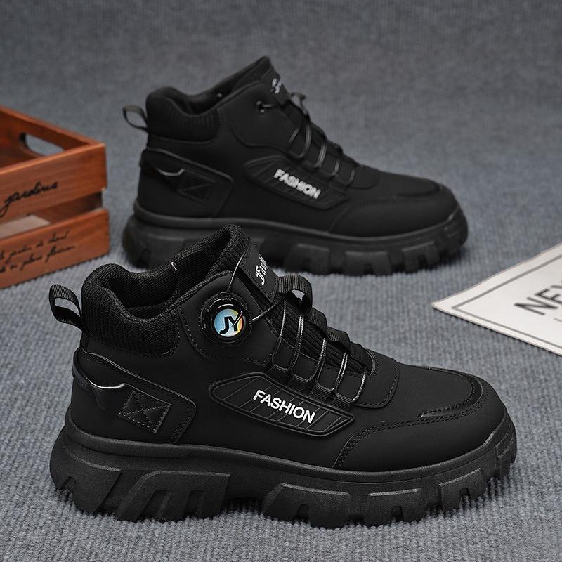 Autumn men's shoes high-top Martin boots men's British retro tooling shoes platform non-slip wear-resistant short boots trendy shoes