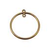 Irregular Oval Frame Connectors Moon Hammered Texture Links For Earring Making