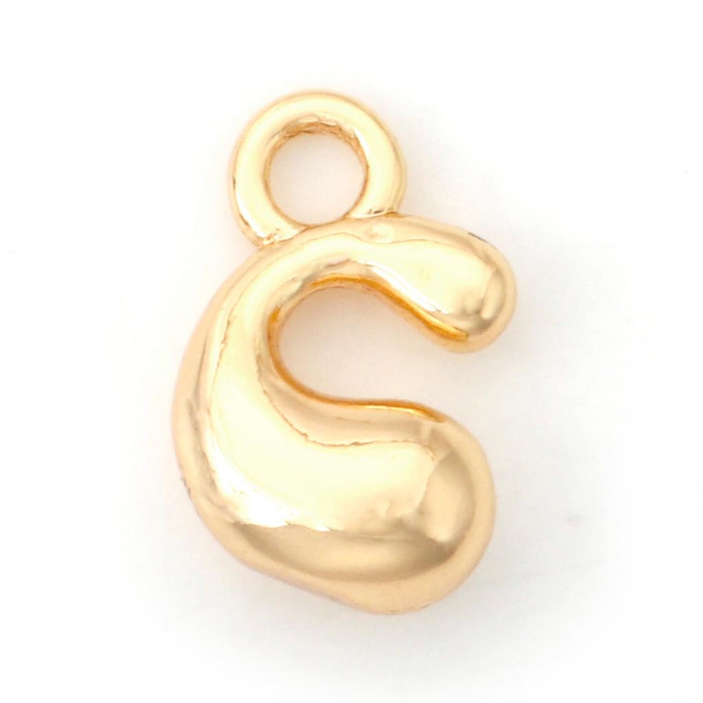 3 Piece Brass Charms 18K Real Gold Plated Capital Alphabet/ Letter Message " A-Z " Pendant Accessories DIY Personalized Jewelry