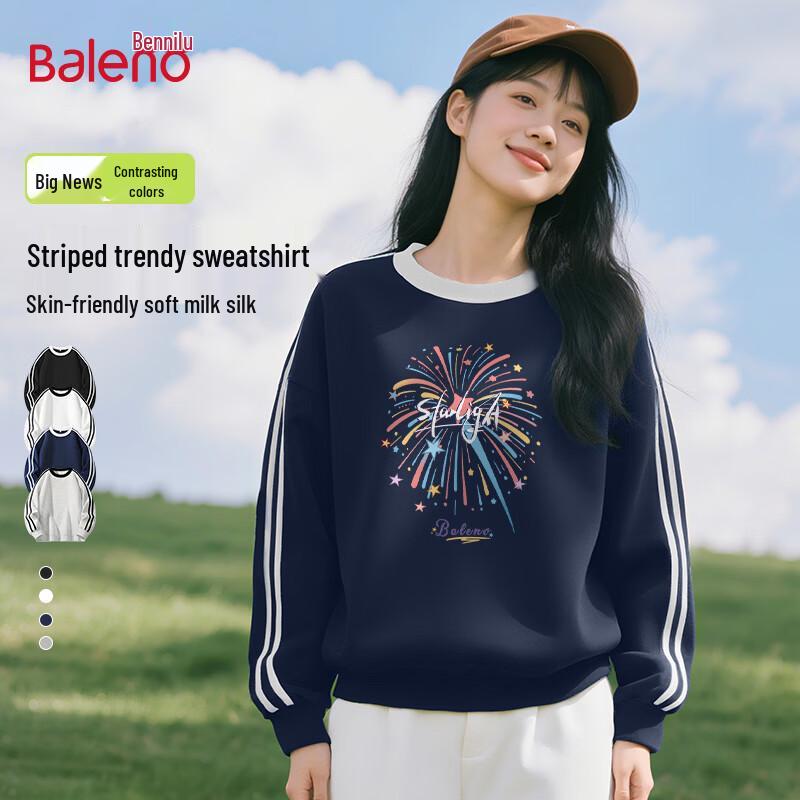 Baleno Women s Letter Print Round Neck Sweatshirt 2XL