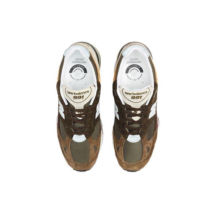 New Balance 991 Fabricat în Anglia Adidași de bărbați desaturați Verde Măsliniu Burgundiu M991GYB