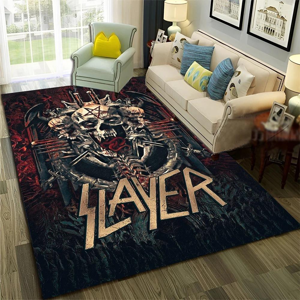 Death Metal Rock Large Carpet Rug for Home Living Room Bedroom Sofa Doormat Decor Kids Play Area Rug Carpet Non-slip Floor Mat