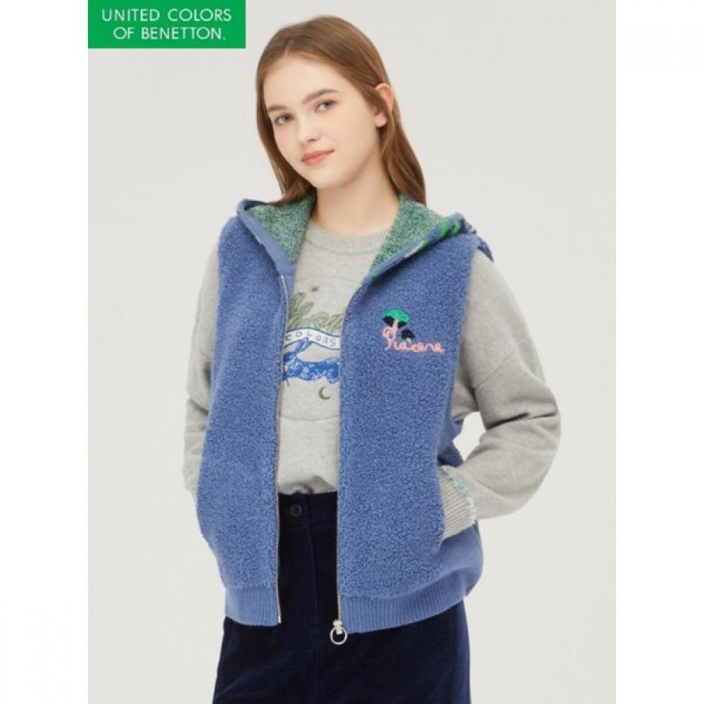 

Жилет Benetton Check с капюшоном и застежкой-молнией Bakv58361 BL/OS