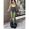 Spice girl American retro niche jeans women's autumn slim slim slim slim pants high waist wide leg pants ins