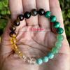 Delicate Green Stone Wealth Bracelet Beautiful Beaded Bracelet Bangles Adornment Ethnic Style Hand String Accessory