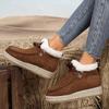 Large size snow boots for women's autumn and winter new wind velvet thickened warm hemp rope bottom short boots for women