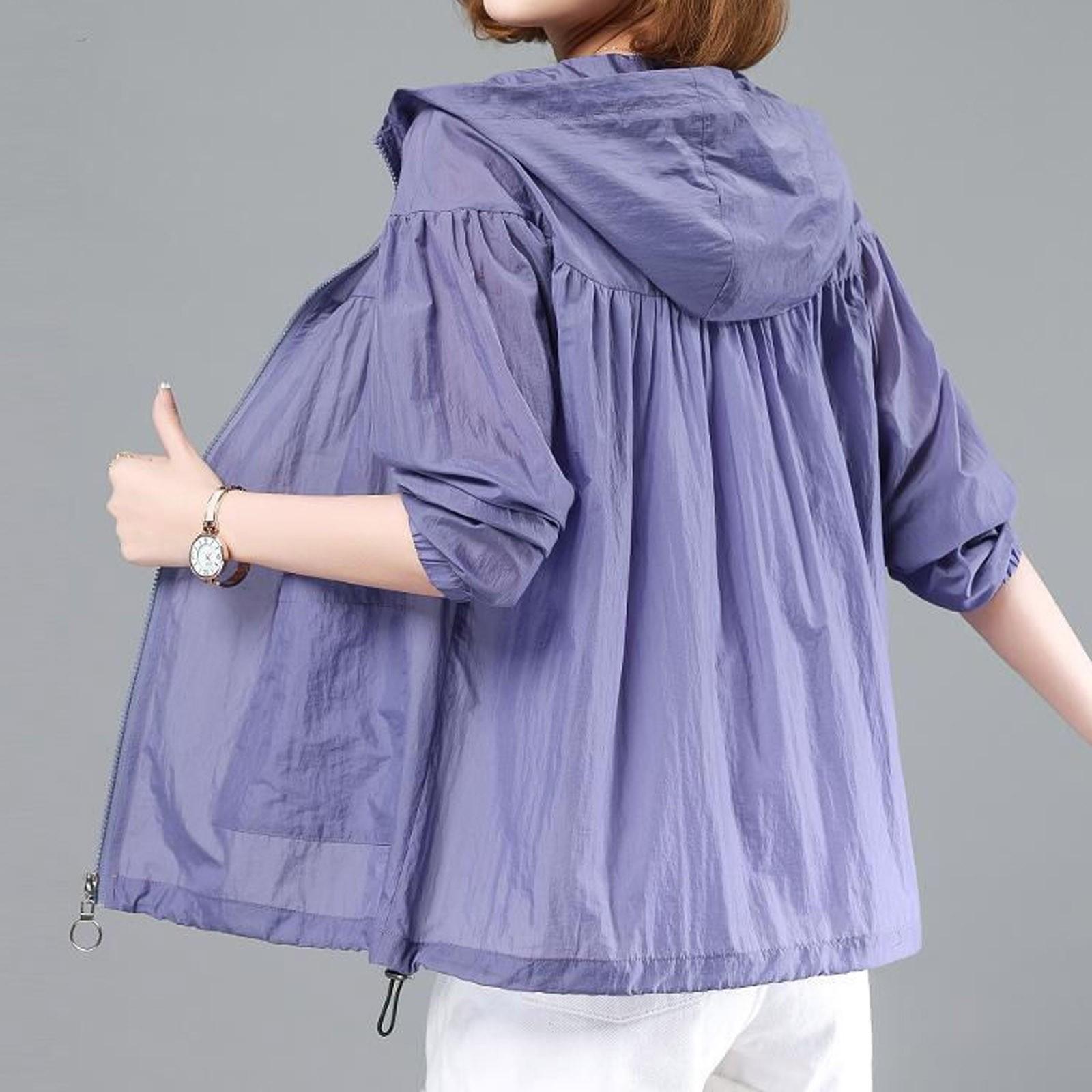 

Женская повседневная однотонная свободная одежда, модный кардиган-жакет M фиолетовый