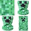 Elegante Mascherina Facciale e Scaldacollo a Sciarpa con Faccia di Creeper di Minecraft per Massimo Comfort e Protezione