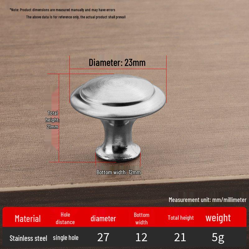 Modern Matte Black Cabinet Handle with Gold Accents - Round Aluminum Alloy Wardrobe and Drawer Pull.