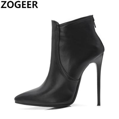 Stivaletti alla caviglia neri da donna Moda primavera autunno Punta a punta Scarpe da donna Tacco Sexy Nightclub Stivaletto corto Grigio Taglia grande 45