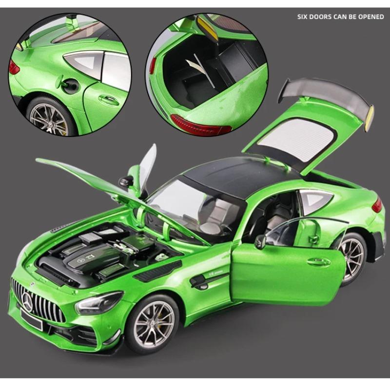 1/18 Benzs-GT GTR Legierungs-Rennwagenmodell Diecast & Spielzeugfahrzeuge Metall-Sportwagenmodell Simulation Ton und Licht Kinderspielzeug Geschenk
