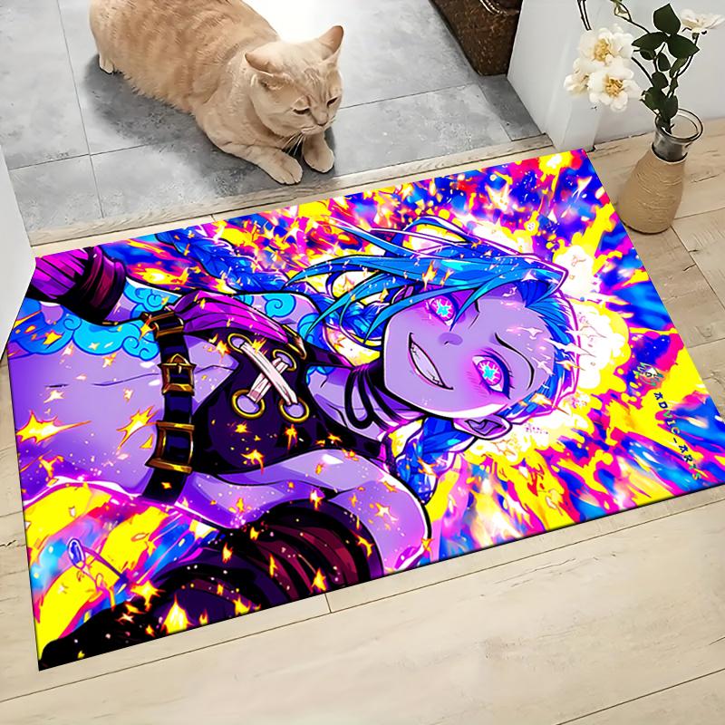 Vibrant Fantasy Character Artwork Carpet Rug Soft Washable Antislip Home Living Room Sofa Mats Personalized Christmas Rug