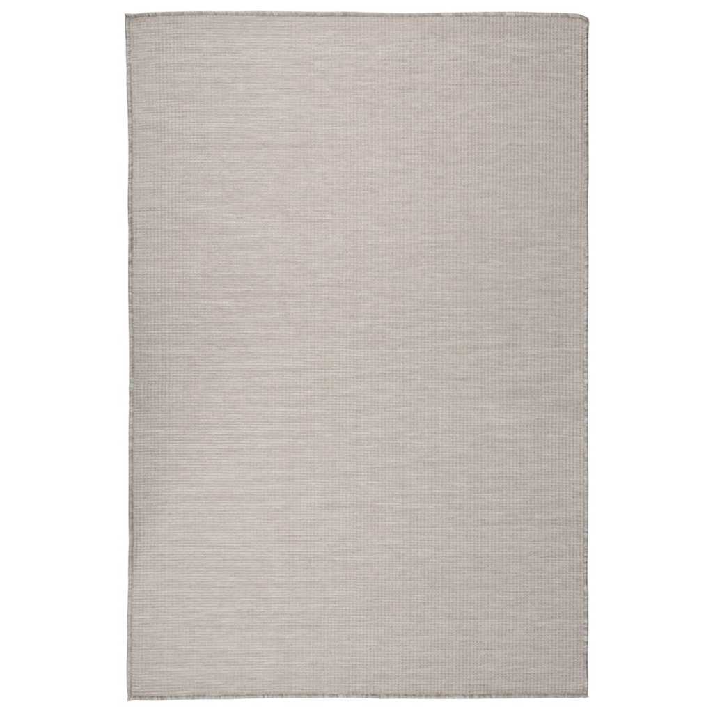 vidaXL Outdoor-Teppich Flachgewebe 120x170 cm Hellgrau