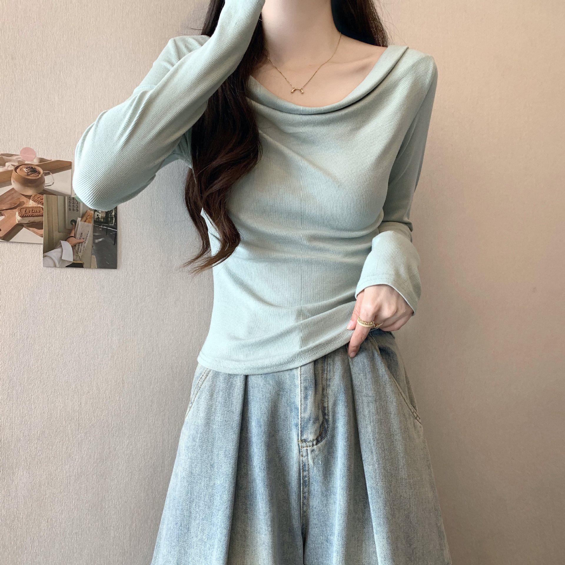 

Women s Three-Piece Slim-Fit Off-Shoulder Long-Sleeve Base Layer Top - Large Size 2XL