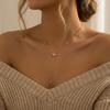 Sexy Rhinestone Long Necklace for Women Gold Color Water Droplet Sun Zircon Pendant Tassel Choker Party Accessories Jewelry Gift
