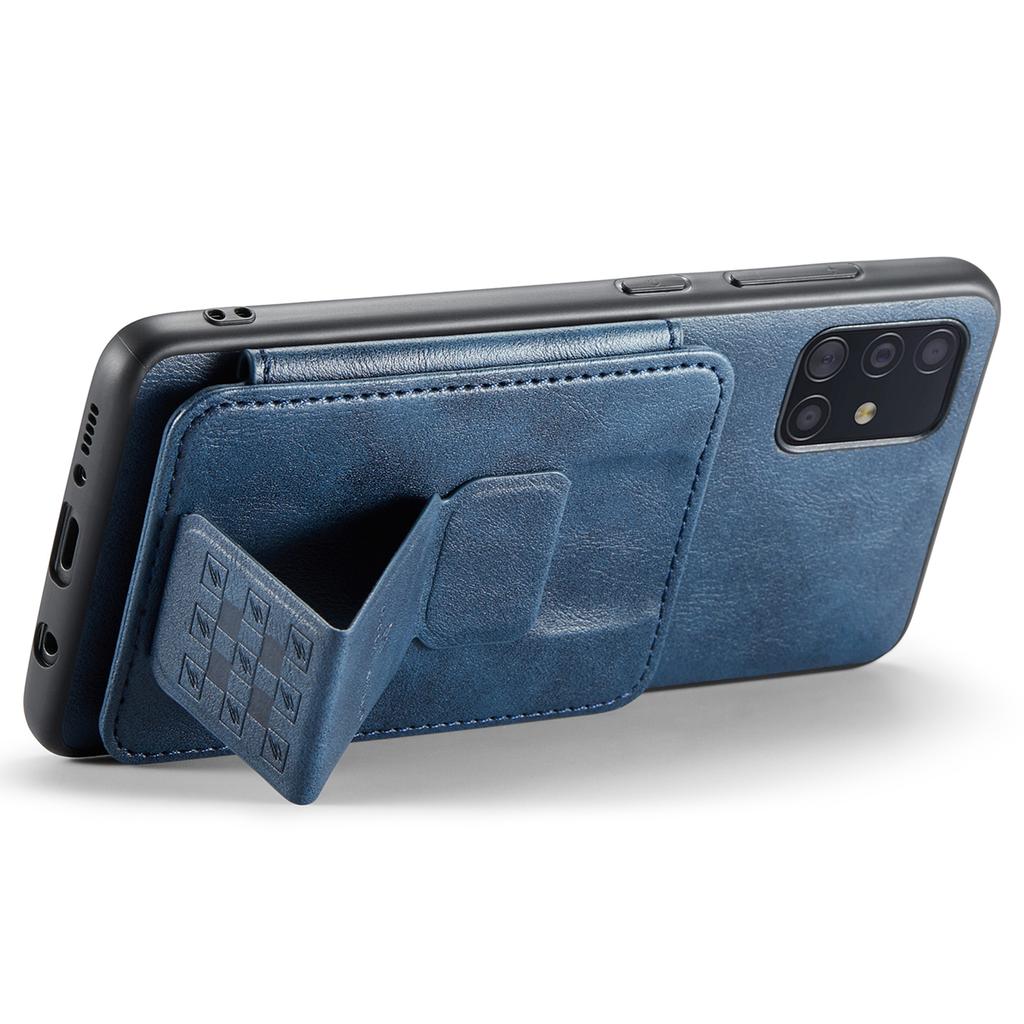 For Samsung Galaxy A51 4G SM-A515 Case Card Holder Leather Coated TPU Phone Cover