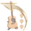 Trä Gitarrplektrumlåda Plectrumbehållare med Ställ & Plektrum Gitarrplektrumförvaringslåda Gitarrplektrumfodral för Gitarrspelare Älskare