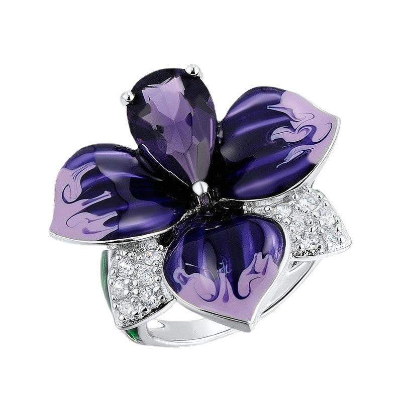 Accessories, Simple Flowers, Creative Personality Diamond Rings, Jewelry