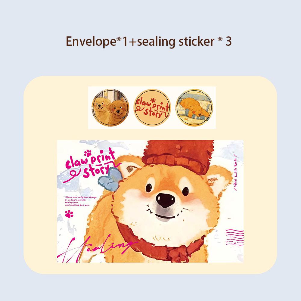 

Envelope Cat Dog Story Series Cute Pet Original Ins Style Commemorative Blessing Handwritten Letter Envelope