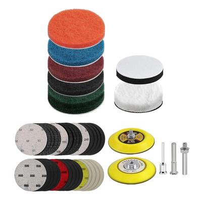 Kit d'outils de meulage de restauration de phares de voiture, tampons en laine, disques de ponçage avec 3 forets, améliore la sécurité la nuit, 42 pièces