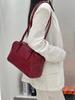 Korean Style 2025 Simple Large Capacity Underarm Handbag, Vegetable-Tanned Leather