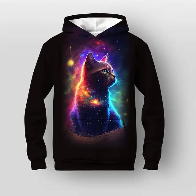 Womens Casual Geometric Horse Print Long Sleeve Drawstring Pullover Tops, Ethnic Style Hooded Sweatshirt Plus Size Women Clothin