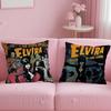 classic movie character Elvira Cushion Cover Soft  EasyWash Pillow Case  Versatile for Couch Bed Travel and Office