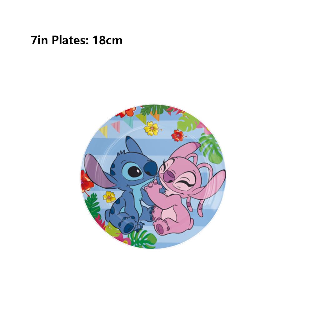 52Pcs Stitch Party Tableware Includes Napkins Plates Tablecloth Cup Banner