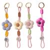 Flower-Shaped Hat Clip with Carabiner Portable Travel Cap Holder for Bags Backpacks Anti-Loss Accessory for Beach Hiking Daily Use Cute Keychain Bag