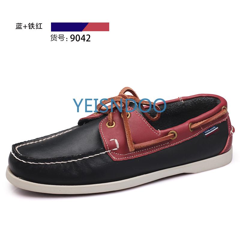 Fashion Male Classic Boat Shoes Leather Hot Sale New Men's Outdoor Walking Shoes Men Wedding Dress Shoes Lace-Up Fashion Men Loafers