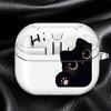 Case For Samsung Galaxy Buds 2 Live 4 Pro 2Pro 3Pro 3 FE 4Pro Clear Earphone Cases Cover With Hook Hello Cute Cat