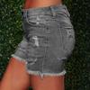 Damen Denim Klassisch Vielseitig High Waist Modische Shorts