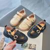 Children Autumn Leather Shoes Spring Metal Buckle Solid Color Black White Girls Casual Flats Fashion Kids Mary Janes