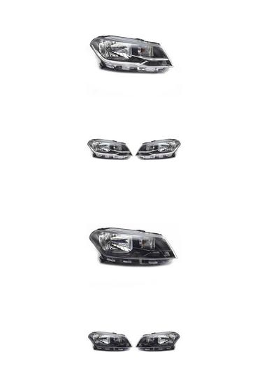 Volkswagen New Santana 2016-2017 Headlight Assembly, White/Black Base