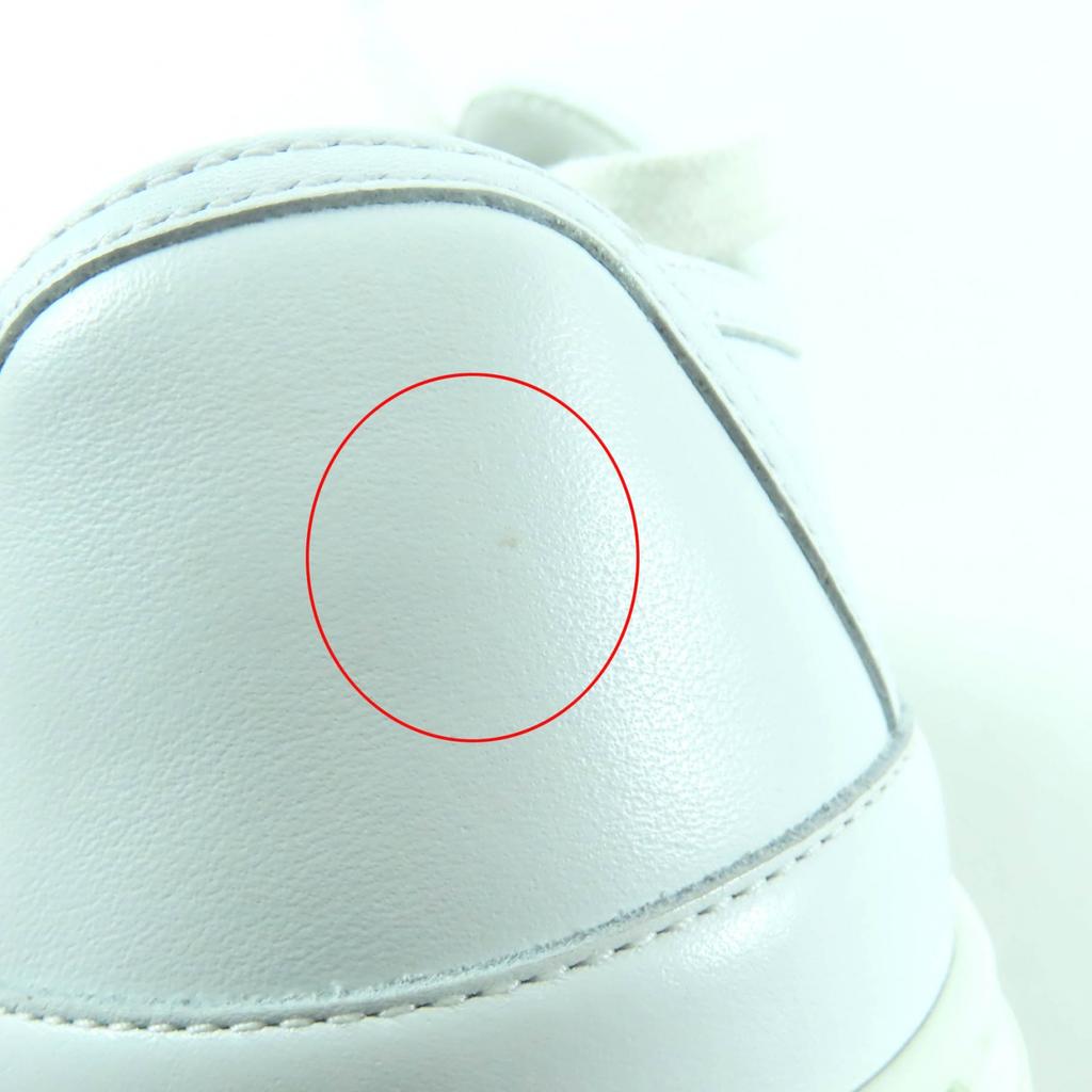 Great HERMES Sneakers Get Logo Design Lace-up White Leather Women 35.5 Used