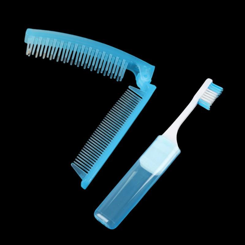 Folding Toothbrush And Comb Travel Kit Hygiene Oral Portable Disposable Camping Tooth Brush