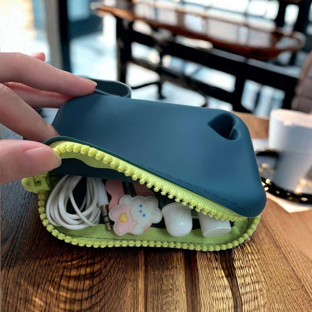 Multi-purpose Travel Pouch Silicone Cosmetic Bag New Coin Purse  Students