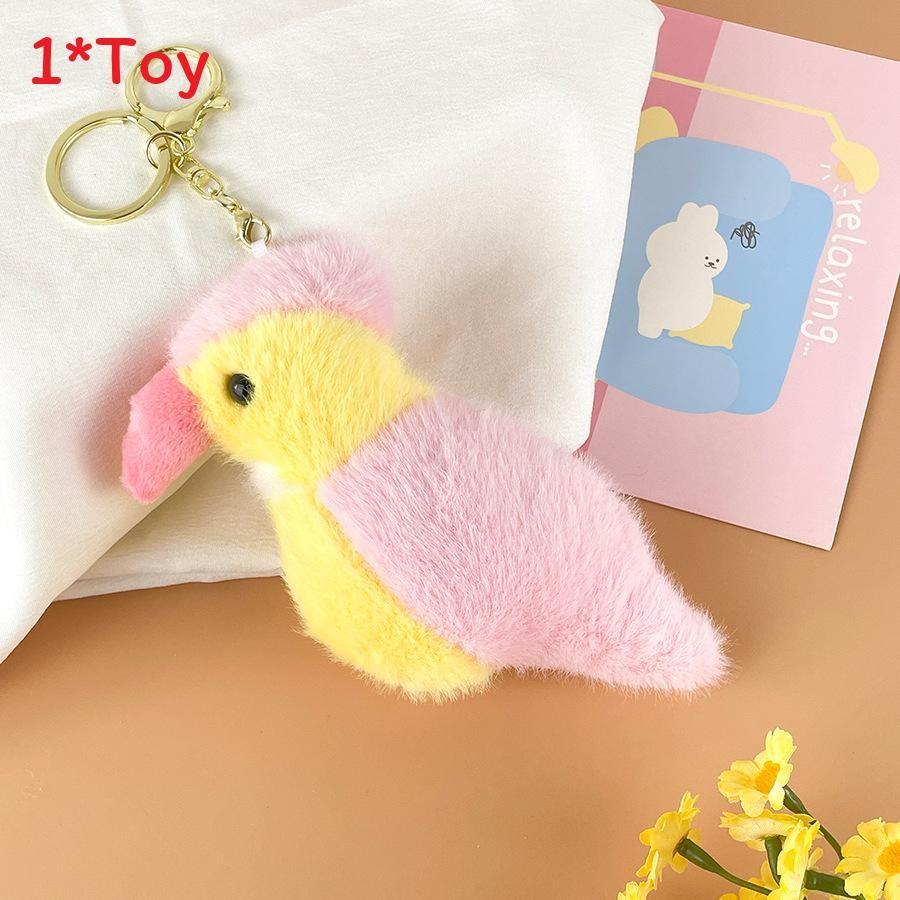 Simulated Parrot Plush Doll With Cotton Filling For Kids Backpack Accessories