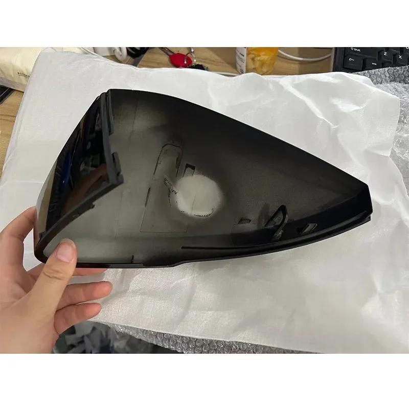 For Skoda Superb 2016-2018 Car Reversing Mirror Protective Shell Bright Black Replacement Buckle Type