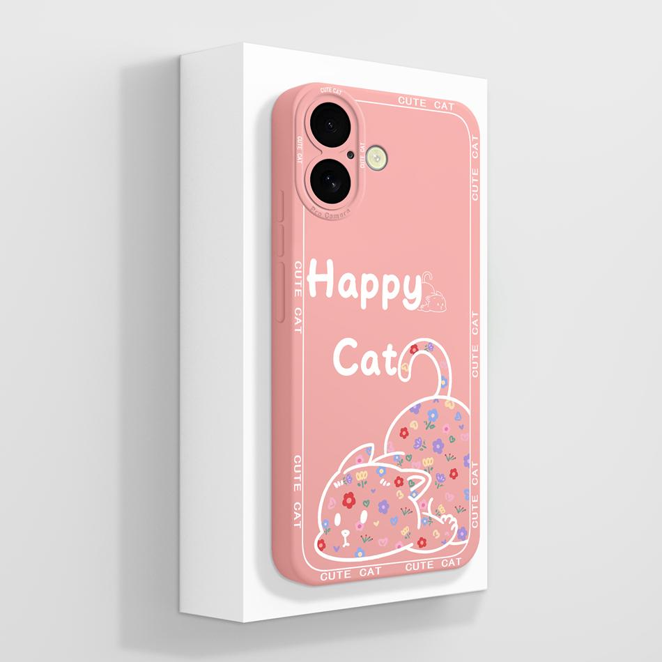 Cute Panda Case For iPhone 16 /16Plus/16Pro/16ProMax iPhone16+ Back Cover Sof Liquid Silicone Full Protection Bumper Funda Coque