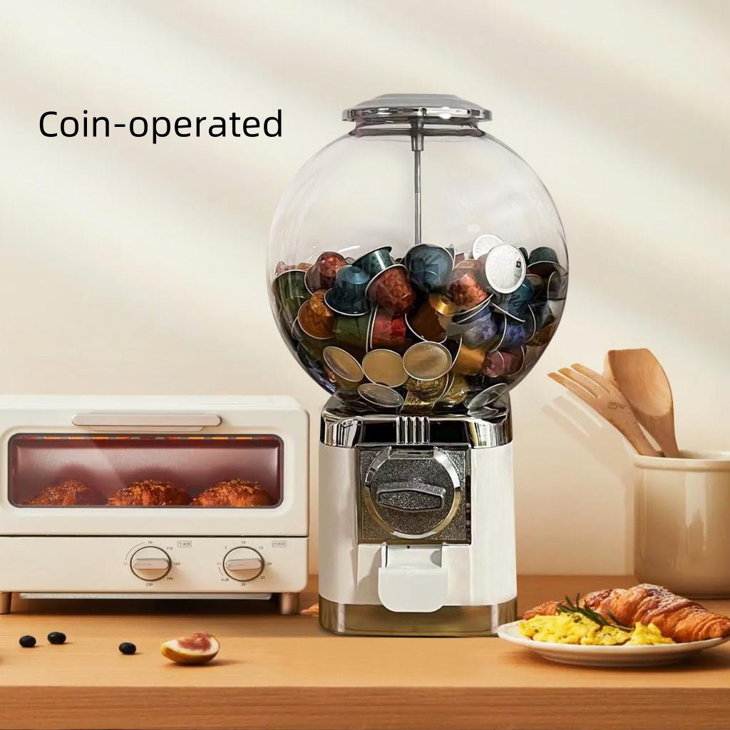 Kapsel-Kaffeemaschine Kleine Gachapon-Automaten Süßigkeiten-Snack-Aufbewahrung Blind Box-Automat 25cm*25cm*42cm