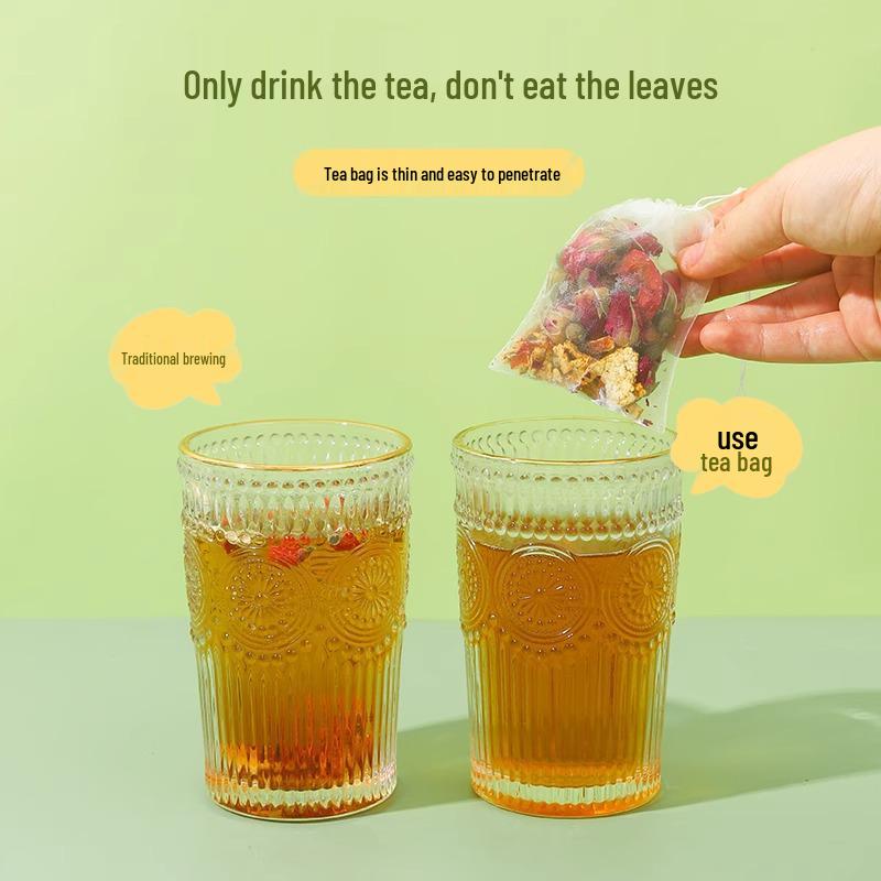 This product's name can be rewritten as: "Food-Grade Disposable Non-Woven Tea and Spice Bags for Soup and Tea Brewing."