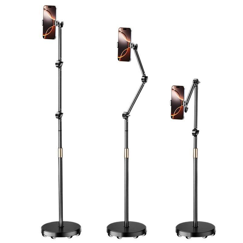 Smart Wheeled Floor-Standing Stand for Live Streaming, Universal for Phones & Tablets, Multi-Functional for Watching Dramas