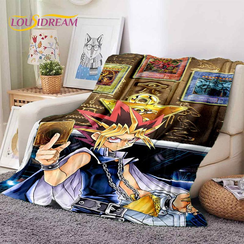 Yu-Gi-Oh Anime MONSTER CARD Cartoon Soft Blankets,Throw Blanket Comfortable Blanket for Picnic Beds Sofa Home Bedroom Kids Gifts