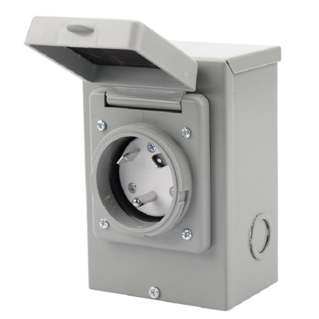 RV Power Outlet Panel Box Electrical Receptacle Panel 50Amp NEMA 14 50R