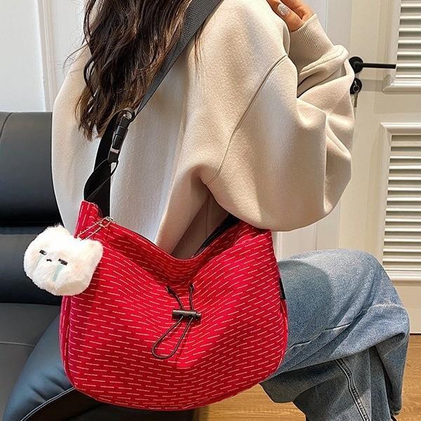 Soft Stylish Nylon Canvas Shoulder Tote Bag For Casual Travel In Vibrant Colors