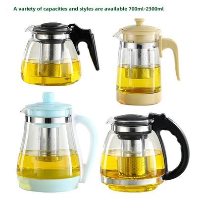 Large Capacity Heat-Resistant Glass Teapot with Filter for Kung Fu Tea