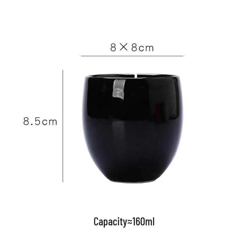 Easywin Glossy Ceramic Candle Holder - Minimalist Scented Soy Wax Ornaments