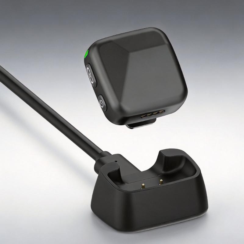 Magnetische Drop-In-Dockingstation für Mic Mini Drahtlos-Mikrofon-Sender, Kleine Schreibtisch-Ladebasis mit geführtem Aufnahmeplatz für tägliches Tischladen und