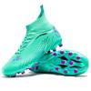High-top Football Shoes Men's and Women's Broken Nails Artificial Turf Nails Student Leather Foot Training Football Shoes
